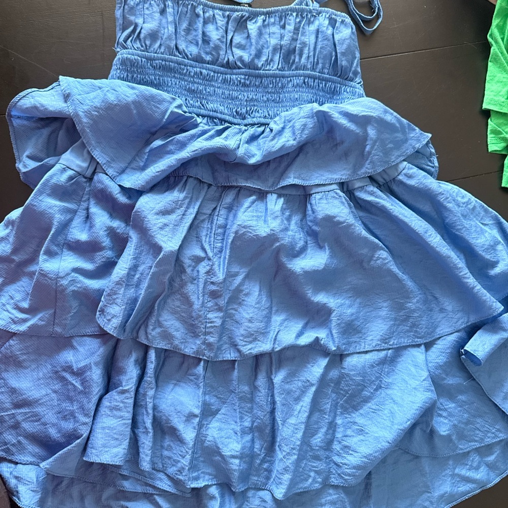 Blu Pepper Ruched Blue Dress